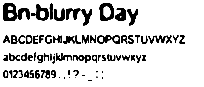 BN-Blurry Day font